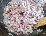 A picture of step 2 of Dhaba style mushroom paneer.