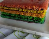 Foto langkah ke 8 dari resep Rainbow Cake tanpa SP.