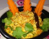 A picture of step 8 of Gajar malai curry.