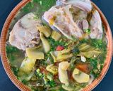 Hình bước làm 5 của món Canh dưa cải chua đầu cá trắm