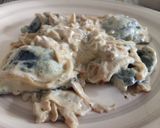 Foto del paso 9 de la receta: Ravioles veganos de tofu, boniato y nuez con masa de carbón activado