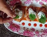 A picture of step 7 of Paneer hungcurd bullets.