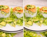Foto del passaggio 4 della ricetta Torretta di Riso Basmati con Salmone e Avocado