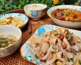 Hình bước làm 6 của món Cơm nhà với hai món từ gà