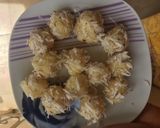 A picture of step 2 of Coconut ladoo.