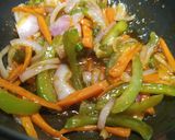 A picture of step 6 of Chinese Bhel.