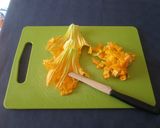A picture of step 2 of Focaccia with Zucchini Blossoms.