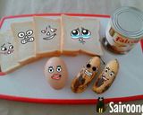 รูปขั้นตอนการทำที่ 1 ของ ขนมปังไส้กล้วยชุบไข่ทอด (โรตีใส่กล้วย)