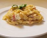 Foto del paso 12 de la receta: Tagliatelle alla Carbonara - Tallarines a la Carbonara