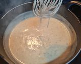 A picture of step 3 of Alfredo with Ham.
