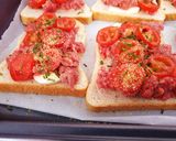 Une image de l'étape 3 de Bruschettas bœuf mozzarella tomates cerises 🍅.