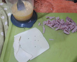 Foto del paso 1 de la receta: Omelette de arroz con queso y jamón
