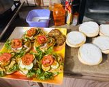A picture of step 1 of Anday wala burger.
