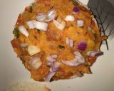 A picture of step 6 of Pocket bread pav bhaji pizza.