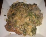 Foto del paso 6 de la receta: Bifes con crema de acelga y nueces