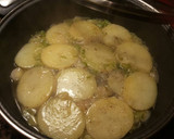 Foto del paso 13 de la receta: Almejas con cardos y patatas en crema verde y almendras