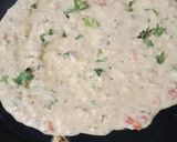 A picture of step 5 of Besan poha chilla.