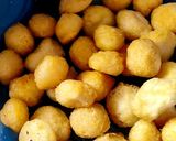 A picture of step 3 of Sweet punugulu (Urad dal sweet balls).
