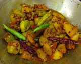 A picture of step 4 of Kumro Potoler Chokka (Bengali Style veg sabzi).