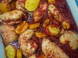 دجاج بالفرن على الطريقه الفلسطينيه