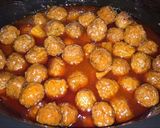 A picture of step 4 of Sweet & Sour Crockpot Meatballs.