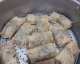 Foto langkah ke 3 dari resep Dimsum ayam jamur dengan kulit tahu (versi rendah kalori).