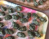 A picture of step 2 of Gnudi with Swiss Chard and Ricotta.