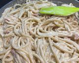 Foto del paso 5 de la receta: Pasta fresca con salsa cremosa y bacon