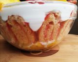 A picture of step 2 of Tropical mango trifle.