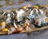 Foto del paso 8 de la receta: Barquitas de calabacín rellenas de pollo y espinacas