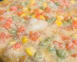 A picture of step 6 of Creamy Fish (with Corn, Carrots and Peas) with Dipping Bread.