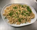 A picture of step 7 of Brown Rice with Vegetable Broth and Parsley.