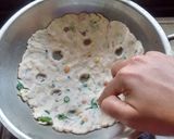 A picture of step 5 of Sarva pindi (rice flour pancake).