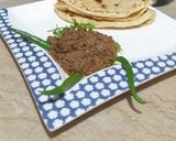 A picture of step 4 of Dum ka qeema.