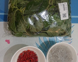 野筧菜枸杞吻仔魚湯(簡單料理)的食譜步驟1照片
