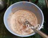 A picture of step 3 of Beetroot Halwa Cake.