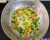 A picture of step 3 of Vegetable Rava Upma.