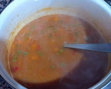 Foto del paso 10 de la receta: Sopa de gambas frescas con verduras a los tres caldos