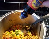A picture of step 5 of Nepalese nasi goreng.