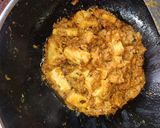 A picture of step 5 of Pudina paneer.