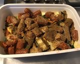 Une image de l'étape 5 de Courgettes aux merguez,tomate et épices.