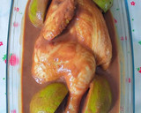 Foto del paso 11 de la receta: Pollo asado con manzanas ácidas y salsa suave de chocolate