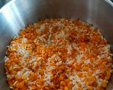 A picture of step 1 of Masala khichdi.