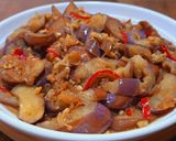 Foto langkah ke 5 dari resep Resep Tumis Terong Saus Tiram dan Ebi.