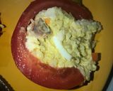 Foto del paso 6 de la receta: Tomate relleno con pollo, arroz y pickles 👌