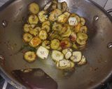A picture of step 1 of Raw Banana sabzi.