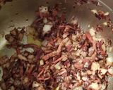 A picture of step 3 of Risotto with Radicchio and Speck in a Pressure Cooker.
