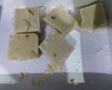 A picture of step 2 of Nariyal Burfi.