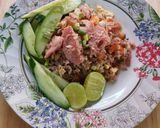 รูปขั้นตอนการทำที่ 5 ของ ข้าวผัดแหนม