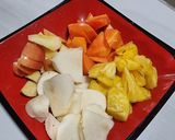 Foto langkah ke 2 dari resep 149. Rujak Buah Bumbu Kacang.